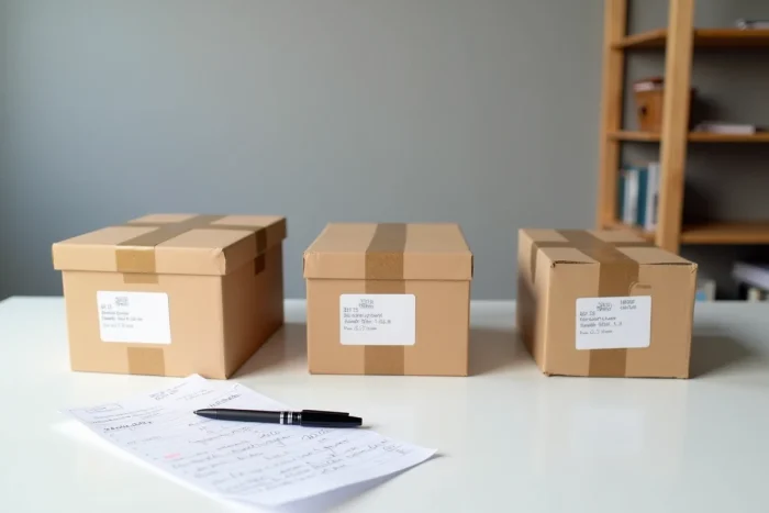 Comparaison de trois tailles de colis pour illustrer les dimensions maximales autorisées par Mondial Relay